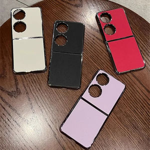 Cuir petit parfum de couleur unie de haute qualité pour coque de téléphone portable pliante Huawei <span class=keywords><strong>P50Pocket</strong></span> Poches coque de protection anti-chute - Product Image 1