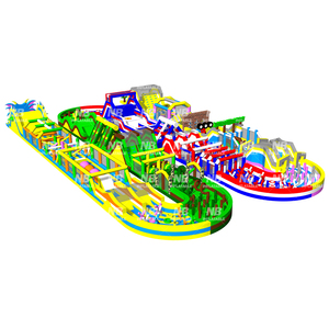 Lona de PVC para equipos de juegos infantiles, atracciones de parques temáticos para exteriores e interiores, pista de obstáculos inflable, inflable de entretenimiento - Product Image 1