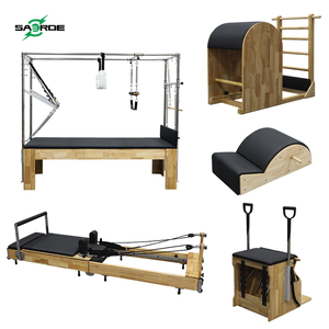 SAERDE Deluxe Ensemble de cinq pièces pour Reformer Pilates en bois durable avec plateforme de saut, boîte et ressorts pour studio - Product Image 6