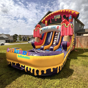 Toboggan aquatique gonflable commercial <span class=keywords><strong>de</strong></span> haute qualité pour adultes, château gonflable en PVC, toboggan aquatique pour jeux d'été - Product Image 4