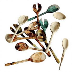 Ensemble de saladiers en bois de qualité supérieure avec motif en spirale, écologique, pour la maison et les fêtes - Product Image 1