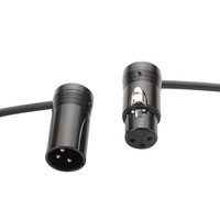 Adaptateur de connecteur XLR mâle-femelle professionnel noir et or à 3 broches, à angle droit et réglable, pour câble audio, microphone et DMX