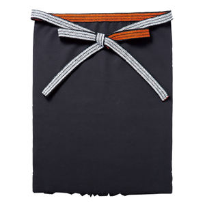 Japanese Bulk <b>Black</b> Color Chef Half <b>Aprons</b> Wholesale With Polypropylene Waist Tie - Product Image 1