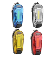 Senter LED Mini USB Portabel Isi Ulang dengan Gantungan Kunci, Bodi ABS, Baterai CR2032, untuk Keadaan Darurat, Berkemah, dan Bersepeda