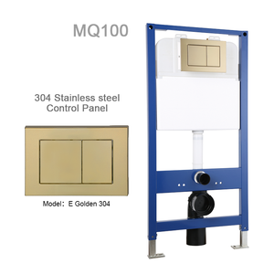 Placa de descarga de oro cepillado, <span class=keywords><strong>cisterna</strong></span> oculta, inodoro, baño, montaje en pared, inodoro, tanque de descarga, botón <span class=keywords><strong>pulsador</strong></span> - Product Image 6