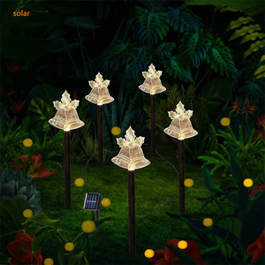 Luces solares para jardín, decoración <span class=keywords><strong>de</strong></span> <span class=keywords><strong>Navidad</strong></span>, árbol, copo <span class=keywords><strong>de</strong></span> nieve, alce, campana, muñeco <span class=keywords><strong>de</strong></span> nieve, <span class=keywords><strong>farola</strong></span> solar impermeable - Product Image 2
