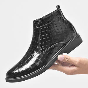 <span class=keywords><strong>Botas</strong></span> Chelsea de Cuero de Marca, <span class=keywords><strong>Botas</strong></span> Formales <span class=keywords><strong>Italianas</strong></span> de Diseñador, <span class=keywords><strong>Botas</strong></span> de Tobillo Casuales de Negocios para Hombre, Zapatos Formales para Hombre - Product Image 4