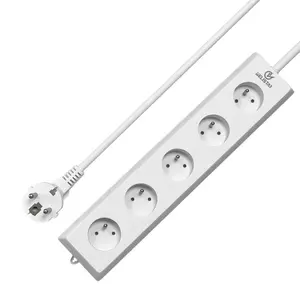 French type Power Strips Electric Sockets 5 way Hot Sale Poland extension cord power socket