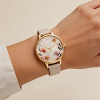 Montres japonaises de luxe pour femmes, bracelet en cuir véritable de haute qualité, mouvement à quartz floral