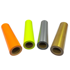 Neon Colors PU HTV vinyle jaune néon vinyle de transfert de chaleur pour le pressage de chaleur de vêtement - Product Image 3