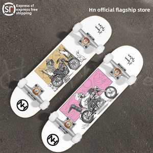 Longboard à double bascule en alliage d'aluminium, double absorption des chocs, 80x20cm, capacité de charge 150kg - Product Image 3