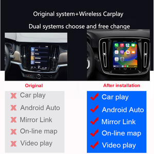 Volvo S60 için Android oto ekran araba radyo teyp multimedya oynatıcı Stereo kafa ünitesi GPS navigasyon kablosuz Carplay - Product Image 6