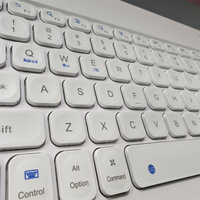 Toplu 2.4Ghz Mini kablosuz şarj multimedya klavye küçük taşınabilir dilsiz klavye şarj edilebilir BT klavye