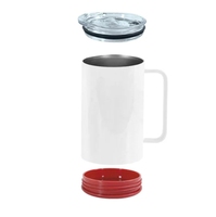 Mug à café par sublimation de 14 oz avec fond de rangement, gobelet isotherme en acier inoxydable pour impression par presse à chaud