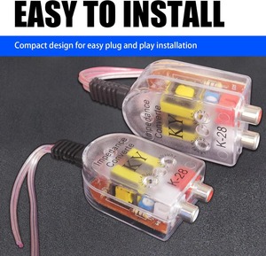 Convertidor de salida de <span class=keywords><strong>Audio</strong></span> de línea <span class=keywords><strong>RCA</strong></span> para coche, convertidor de <span class=keywords><strong>Audio</strong></span> modificado para amplificador de Subwoofer, adaptador de señal de <span class=keywords><strong>Audio</strong></span> de Control de línea de coche - Product Image 5