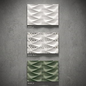 Carreaux muraux en céramique numérique 3D 300x450mm, design gaufré imperméable pour les murs intérieurs de salle de bain et de couloir - Product Image 5
