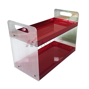 Lắp ráp <span class=keywords><strong>2</strong></span> tầng rõ ràng Kệ Acrylic đứng Kính áp tròng hiển thị giới thiệu cho các cửa hàng bán lẻ - Product Image 3