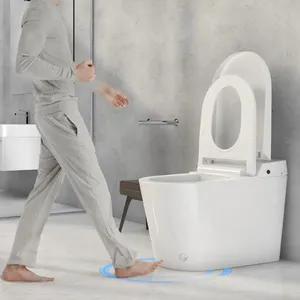 厕所cupc优雅设计自动陶瓷白色浴室现代自动防水智能厕所