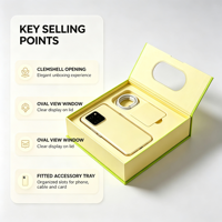 Boîte cadeau en papier avec couvercle rabattable personnalisé et insert pour emballage de téléphone portable
