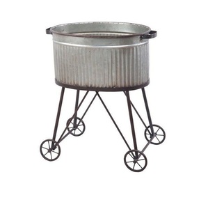 <b>Garden</b> <b>Supplies</b> Galvanized Planters Antique Finished Metal Planters Flower Pots and and <b>Garden</b> Buckets at Low Price - Product Image 3