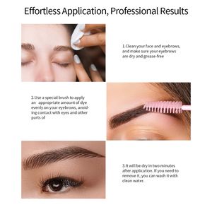 Gel teinture pour sourcils 30 ml - 6 nuances intenses, imperméable et résistant à l'humidité, développement de couleur personnalisé - Product Image 6
