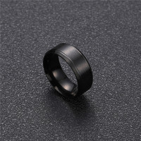 Modeschmuck Ringe Männer DIY Titan vergoldet Gravur gebürstete Ringe 8mm Edelstahl Ewigkeit Band Ring für Männer