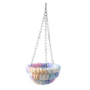 Plush Bird <b>Nest</b> Hanging Warm Round <b>Bed</b> For Birds Medium Size QW10229 - Product Image 1