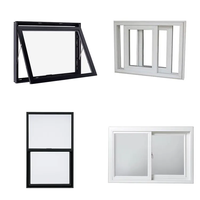 Fenêtre à battant Nuoxin en PVC blanc, à ouverture manuelle, encastrée, pour abri de jardin, poulailler, garage, avec cadre 6063-T6, écoénergétique