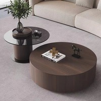 Table basse ronde en pierre de roche moderne, simple et créative, pour la maison, l'appartement, l'hôtel, combinaison