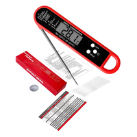 Thermomètres numériques à viande pour la cuisson des aliments à la maison Thermomètre à griller pour barbecue et bonbons à lecture instantanée étanche et pliable
