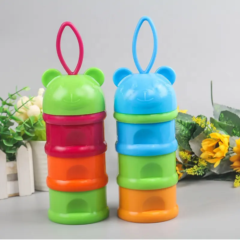 3 lớp di động chia bé lưu trữ hộp du lịch bé Sữa bột container trẻ em trẻ em thực phẩm sữa bột lưu trữ hộp