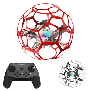 Drone de football sans balais SJY-L6, quadricoptère RC anti-chute avec cage de protection, retournements 3D, maintien d'altitude, 11 min d'autonomie de vol, jouet RC, cadeau - Product Image 1
