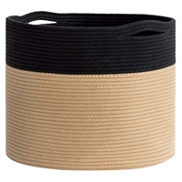 Panier de rangement surdimensionné en corde de coton de style européen pour linge sale, jouets de bébé et collations pour chambre à coucher