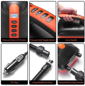 Carte gonflable SUP 20PSI DC et <span class=keywords><strong>compresseur</strong></span> haute pression à écran numérique rechargeable Pompe à air électrique portable pour <span class=keywords><strong>voiture</strong></span> - Product Image 6