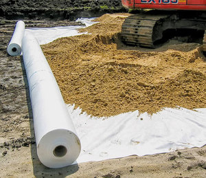 Géotextile non tissé aiguilleté haute perméabilité 100-400 GSM pour couverture de <span class=keywords><strong>drainage</strong></span> et enveloppement de tuyaux perforés - Product Image 2