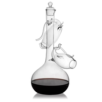 Meilleures ventes de bouteilles de vin en verre transparent au design unique de 1000 ml en gros