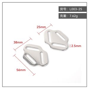 Aluminum Alloy Adjustable Buckle Three Hole Bag <b>Hardware</b> Pet Harness Backpack Connection Triangular Buckle - Product Image 4