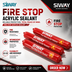 Scellant acrylique ignifuge haute performance à base d'eau SV109 résistant à la chaleur et aux températures élevées pour l'étanchéité des joints <span class=keywords><strong>de</strong></span> construction - Product Image 1