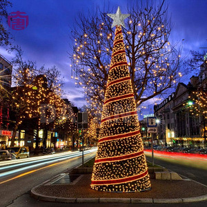 Sparkling Pine <b>Tree</b> <b>Light</b> Installation for Street Landscape Christmas Market and Holiday Event Decoration - Product Image 5