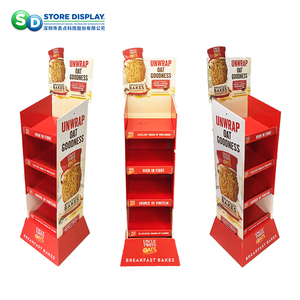Chú ý-grabbing tùy chỉnh siêu thị quảng cáo Pop sàn giấy Pallet đồ ăn nhẹ Kệ hiển thị các tông chip hiển thị đứng - Product Image 1