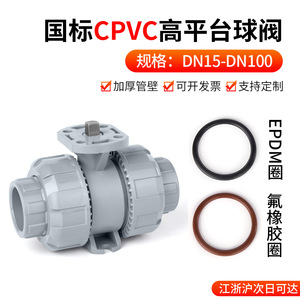 Vanne à boisseau sphérique manuelle 2 voies Rongsheng CPVC pour l'industrie chimique et l'eau, norme nationale - Product Image 3