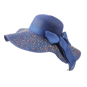 Sombreros para el sol, <span class=keywords><strong>sombrero</strong></span> <span class=keywords><strong>Fedora</strong></span> de estilo cubano de paja para la playa, ala ancha, <span class=keywords><strong>verano</strong></span>, <span class=keywords><strong>mujer</strong></span>, parte superior plana, ala ancha, rafia, señoras, personalizado, OEM, adultos - Product Image 3