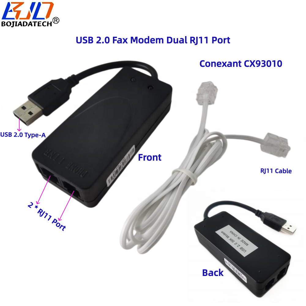 Módem de fax USB 2.0 2 RJ11