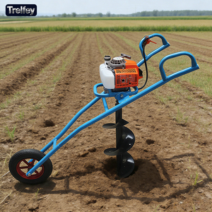 Trivella Monoruota con Filtro Aria e Motore a 2 Tempi per Forare Buche nel Terreno Sabbioso - Product Image 1