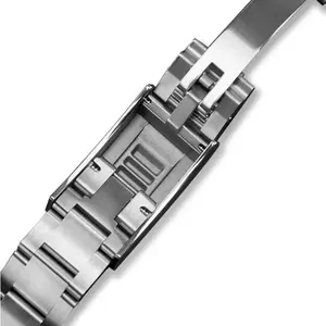 Boucle de montre en <span class=keywords><strong>acier</strong></span> inoxydable de 16mm pour Rolex DAYTONA <span class=keywords><strong>SUBMARINER</strong></span> GMT fermoir de bracelet de montre à réglage fin accessoires de bouton en métal - Product Image 6
