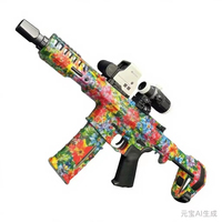 Pistola de Juguete de Gel Splatter Blaster MP7 M416 AK47 ARP9 P90 M4A1 Eléctrica para Juego de Disparos al Aire Libre, Réplica Real de Pistola de Juguete AK