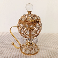 Brûleur d'encens arabe en métal doré moderne portable de nouvelle conception pour la décoration du Ramadan, magasin, bureau, maison