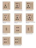 Interrupteurs de commande tactiles encastrés de type 86 pour usage domestique, ignifuges, résistants aux flammes, IP21, 220V Max 10A/13A