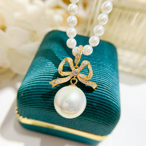 Colgante de Plata S925 para DIY, con Diseño de Nudo de Mariposa y Jade, para Collares con Cuentas de 10-15mm, Soporte Vacío Chapado en Oro 31019 - Product Image 2