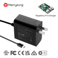 UL FCC CE GS UKCA SAA PSE Sertifikalı 5.1V 5A 9V 3A 12V 2.25A 15V 1.8A 27W USB-C PD Şarj Cihazı Raspberry Pi 5 için